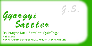 gyorgyi sattler business card